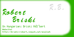 robert briski business card